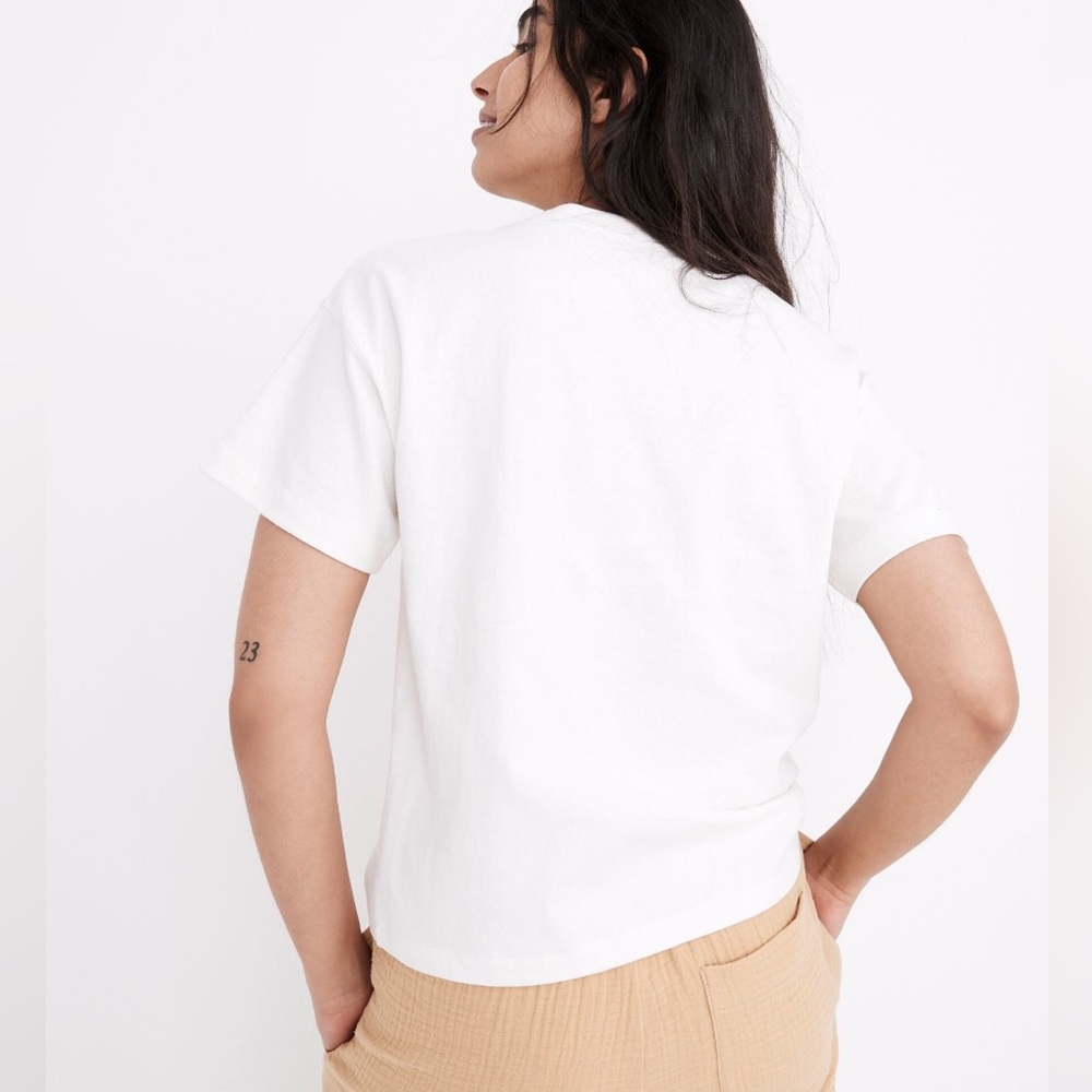 Madewell 100% Cotton Parkview Henley Tee Women’s Size Medium - Picture 3 of 9